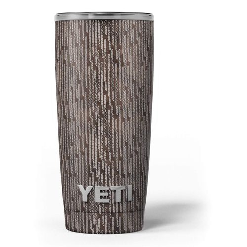 Design Skinz Brown and White Watercolor Squiggles - Skin Decal Vinyl Wrap Kit compatible with the Yeti Rambler Cooler Tumbler Cups