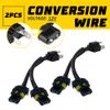 Conversion Wire H6054 to 9005 9006 Two Harness Head Light Adapter Plug Connector