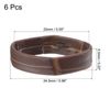sourcing map 6 Pcs PU Leather Loops Replacement Retaining Ring Keeper for 20mm Width Watch Band, Dark Brown