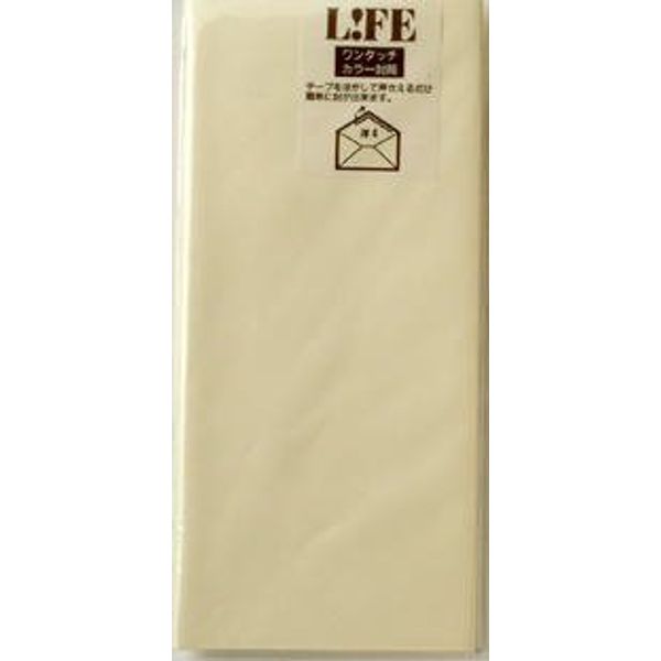 Life E654A One-Touch Color Envelope, Yo 4, Thin Cream