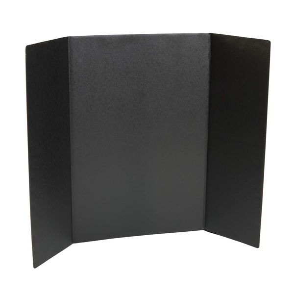 Black Tri-fold Display Board, Corrugated Cardboard, 36 x 48 inches (Pack of 12)