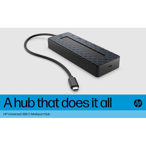 HP Universal USB-C 7-in-1 Multiport Hub Docking Station Bundle with Dockztorm Hub, 4 USB Ports, HDMI 2.0, Display Port 1.2, RJ-45, with a Single Cable Connection to Any Brand Laptop