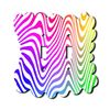 Off The Wall Plates - Fun Squigley Rainbow Decorative Acrylic Electrical Cover - Double Light Switch