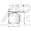 APUK 2x Front Side Lights Indicator Lamps & Support Brackets Replacement for John Deere Tractor