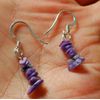 Beautiful CHAROITE Sterling Silver Drop Earrings