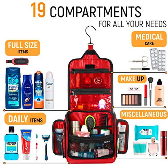 Premium Large Hanging Travel Toiletry Bag for Men and Women - Toiletry  Organizer