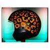 Reflective Leopard Print Motorcycle Helmet Stickers Kit - Orange