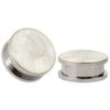 KUBOOZ Opal White Shell Stainless Steel Ear Piercings, Seashell, Opal