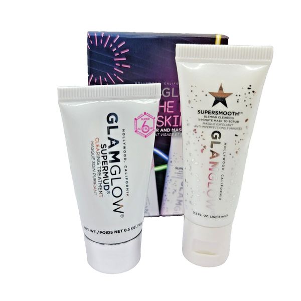 GLAMGLOW Pore The Love Of Skin Face Cleanser And Mask Set NIB