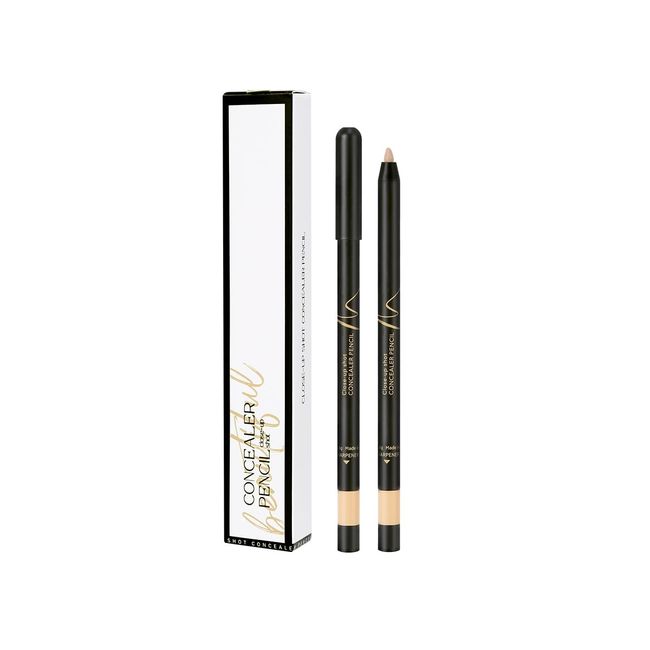 KISSIO Concealer Pencil,Under Eye Concealer,Cover Acne and Freckles,Brightener,Waterproof Long-lasting Concealer（01#PORCELAIN)