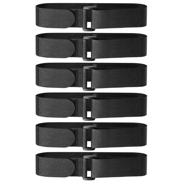 SOY'S F Cable Tie Down Belt, 22 Variations, From Elastic to Non-Stretch, For Securing Luggage, Fastening Belt, Velcro (1.5 x 31.5 inches (3.8 x 80 cm), 6 Pieces)