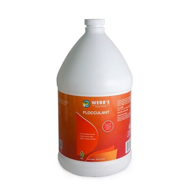 Webb's Water Gardens Flocculant for Ponds, 1 Gallon