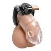 Bondage Masters Male Chastity Device, 3 Ring Sizes Included, Polycarbonate, Clear