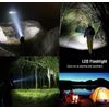 Metal LED Flashlight Torch 1165 With Adjustable Focus Zoom + Battery 