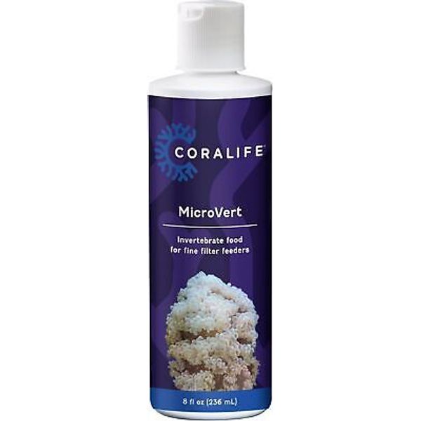 Coralife Saltwater Fish Tank Aquarium MicroVert Invertebrate Food for 8 oz