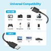 CJP-Geek 6ft Black Mini USB Data Cable Cord Compatible with Brother PT-D600 PT-D450 Label Printer US