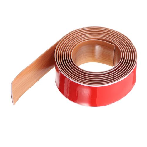 HARFINGTON Floor Transition Strip 2" 10ft Self-Adhesive Laminate Floor Strip Divider Floor Cover Strips PVC Edging Trim for Uneven Floors Carpet Tiles Gaps, Yellow Wood Grain