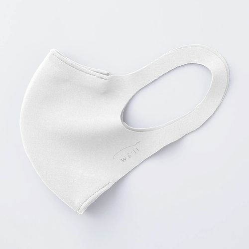 We'll Comfit MASK Double Layer Mask (1 Mask Body + 1 Filter) (1 Mask Body + 1 Filter) (16 Colors in Total 4 Sizes in Total), All Seasons, Small Face, Pollen, Washable, Made in Japan (WHITE, S)
