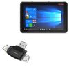 BoxWave Smart Gadget Compatible with MobileDemand T1540 Rugged Tablet - AllReader SD Card Reader, microSD Card Reader SD Compact USB - Jet Black