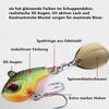 TUXIBIN 6 Pieces Fishing Lures, Artificial Lures, Jig Spinner Set, Spinner, Artificial Bait, Spinner Bait, Fishing Hooks for Bass, Trout, Pike, Walleye, Catfish, Chub 6-2