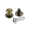sourcing map 6mm Head Dia. Round Knobs Pull Handle, 12pcs Zinc Alloy for Drawer Pulls Gift Box Cabinet Door Knobs with Screws, Bronze Tone