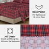 RUVANTI 100% Cotton 4 Pcs Flannel Sheets Queen Size, Deep Pocket, Warm, Super