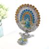 Queen-b Hand Mirror, Peacock, Foldable, Hand Mirror, Tabletop Stand, Mirror, Makeup Mirror, Compact, Stylish, Cute, Antique, Makeup, Portable, Gold