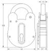 Kooples Hardware FB Padlocks – Solid Brass Fire Brigade Padlocks for Emergency Access – FB1, FB2, FB11, FB14 Keyed Options