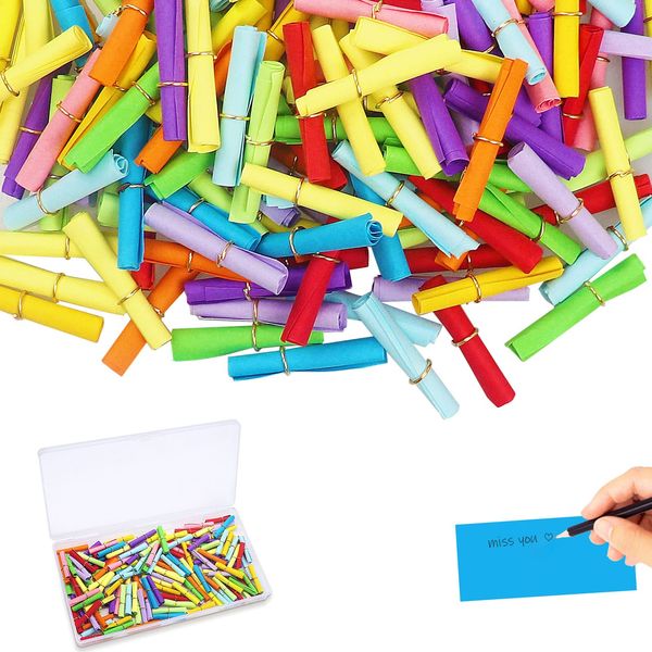 Grantop 150 Stück Lose zum Selber Beschriften, Lose Kindergeburtstag Feier Fest Gewinne, Leere Lose Bunte Mischung Kleine Zettel Beschriften für Kindergeburtstag Adventskalender Oder Geburtstag…