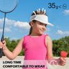 Sukeen Quick-Drying Sun Cap Women's Visor Cap Children, UV Protection Sun Shield Visor 5-12 Years Girls Boys Cool Elastic Visor with Sweat-Absorbing, Breathable Sweatband, White