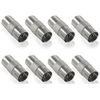 POPPSTAR 8x SAT-Adapter (IEC antenna socket to socket), for coaxial cable - antenna cable, silver