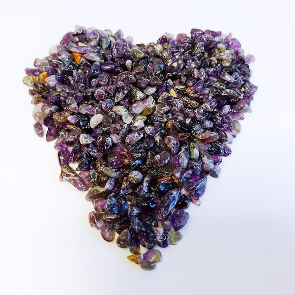 Zen&Tao Natural Amethyst Crystal Gemstone Semi-precious Stone Chips/Mini Tumblestones, Various Sizes and Weight, Decorative Stones (5-7mm 100g)