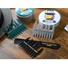 Bablo Pomade Mesh Comb (Gray & Green), Set of 2 Colors, Men's Comb