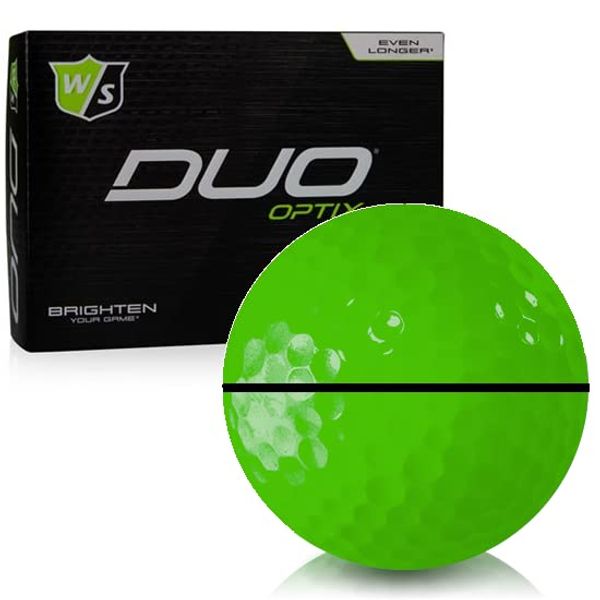 Wilson Staff Duo Soft Optix Green AlignXL Personalized Golf Balls