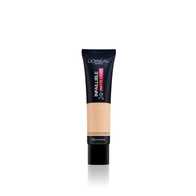 L'Oréal Paris Infaillible 24H Matte Cover Yüksek Kapatıcı Fondöten (115 Golden Beige, 30 ml)