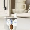 Tissue Case, Paper Holder, Rectangular, Wall Hanging, Can Be Cut with One Hand, Kitchen, Bath, Washstand, Storage (White)