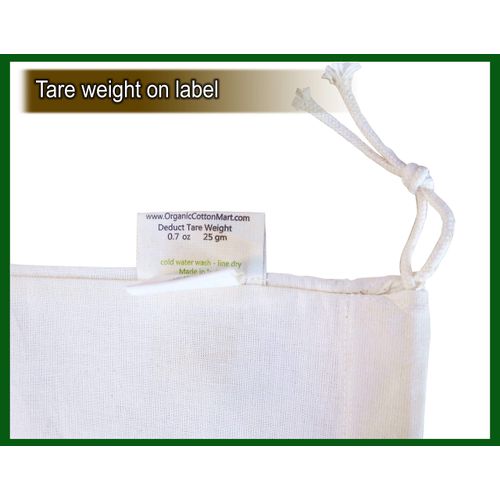Reusable Bulk Bin Bags for Bulk Foods - Reusable Dry Goods Bags - Cloth Kitchen Bags - Organic Cotton Reusable Muslin Produce Bags - Home Storage Bags - Toy Bags (3 Large, 3 X-Large)