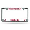 Rico Industries NCAA Washington State Cougars Standard Chrome License Plate Frame, 6 x 12.25-", Team Color