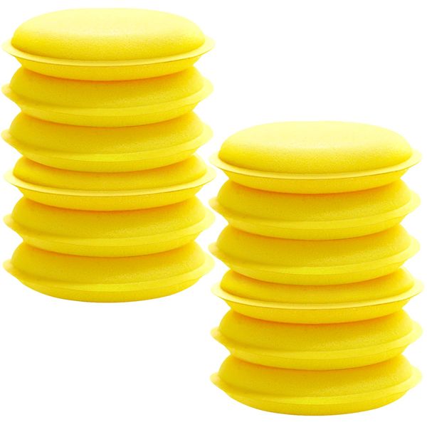 12Pcs Car Polishing Pads Polish Soft Foam Applicator Pads Practical Car Polishing Sponge Wax Applicator Sponge for Clean Car Vehicle Auto Glass