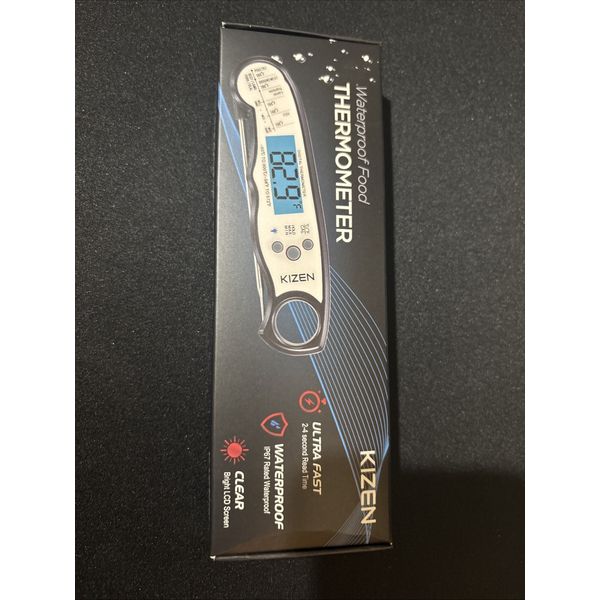 KIZEN Digital Food Thermometer - Black/White. Brand New