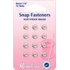 Sew On Snap Fasteners 6mm: Nickel/Silver