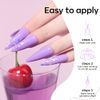 Modelones Grape Purple Gel Nail Polish, 1 Pcs 15ml Purple Color Gel Nail Polish Soak Off LED Long Lasting French Manicure Essential Gel Nail Varnish Salon Design DIY at Home Gifts for Women