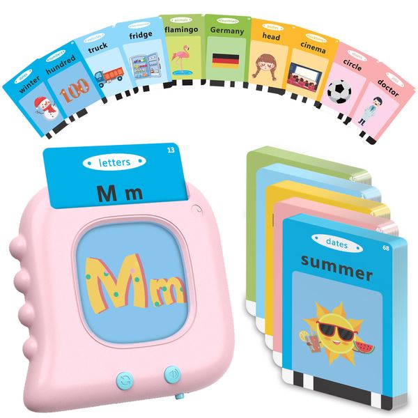 Talking Flash Cards,Toddler Flash Cards with 384 Sight Words, Montessori Toys,Autism Sensory Toys,Pocket Speech Therapy Toys,Learning Educational Toys Gifts for Age 1 2 3 4 5 Years Old Boys and Girls