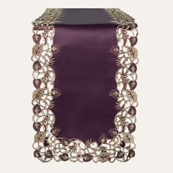 Plum Gold Table Runner - Tarantino Collection - Table Runner / 1 Piece