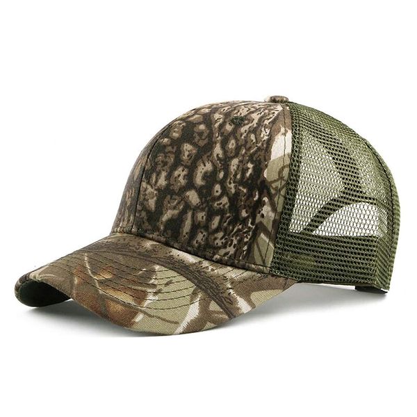 Chennuo Camouflage Army Mesh Cap Trucker Hat Baseball Cap Herren Netz Sommer Sport Kappe (Camouflage-3)