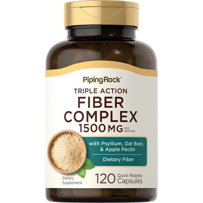 Fiber Complex | 1500mg | 120 Capsules | Non-GMO Supplement | by Piping Rock