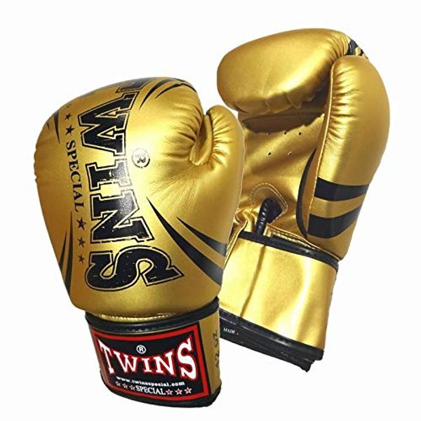 Twins Boxing Gloves PU Leather DM31 Gold 12 oz