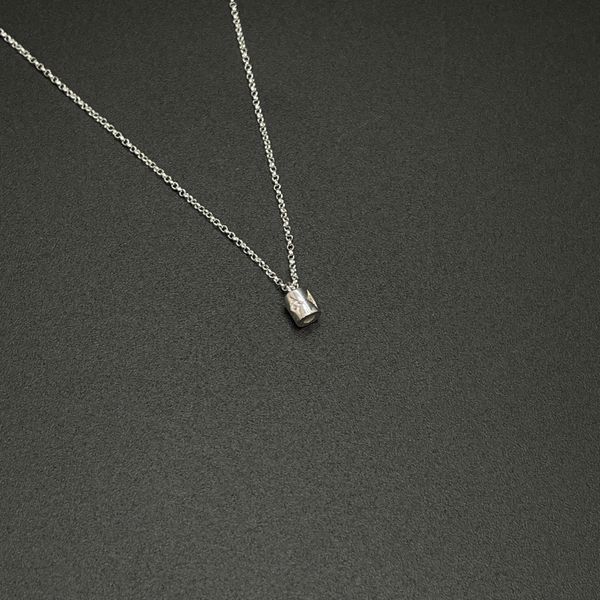 Silver 925 Cubic Round Necklace Mini Silver Necklace