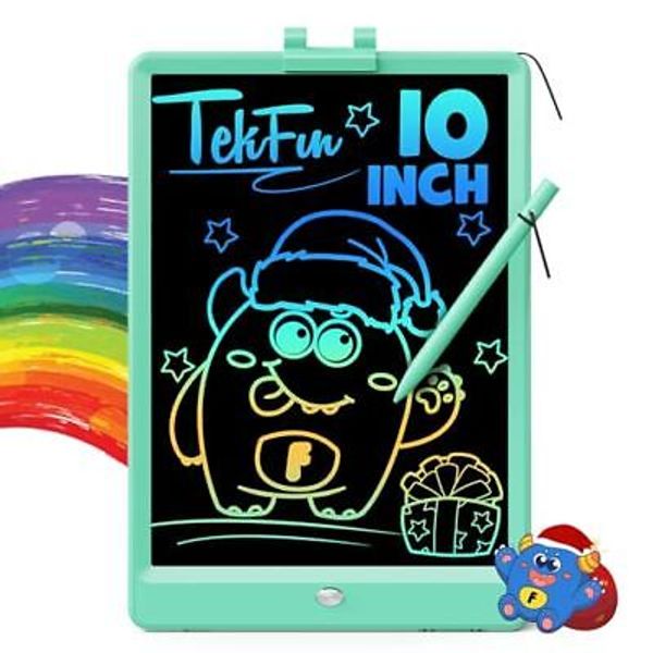 Kids Toys 10Inch LCD Writing Tablet, Mess Free Coloring 7"W x 9.8"H Green