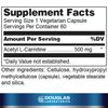 Douglas Laboratories Acetyl L-Carnitine 500 mg | Supports Brain and Nerve Function During The Normal Aging Process* | 60 Capsules